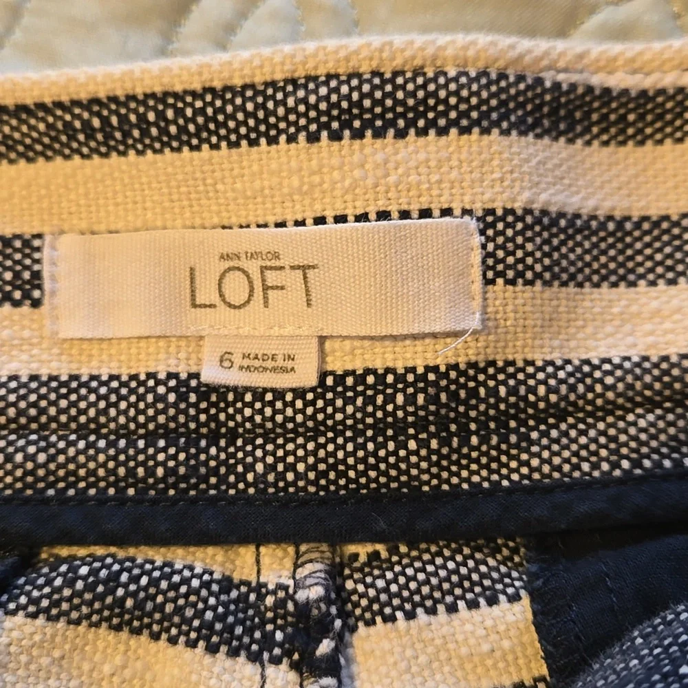 Striped Blue and White Shorts the Riviera Short from Loft - Picture 2 of 7